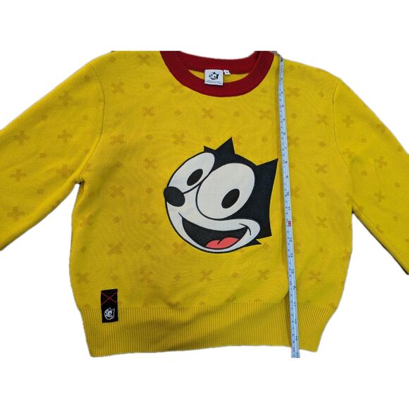 Universal Studios Felix The Cat Sweater Women's Size M Yellow - Picture 11 of 13